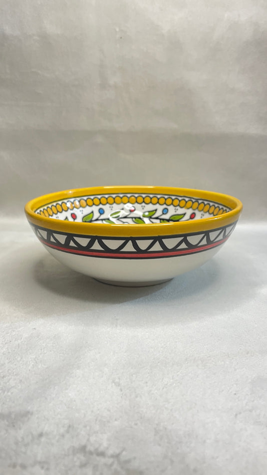 Keramik Schalen 15 cm Traditionelle gelbe Farbig