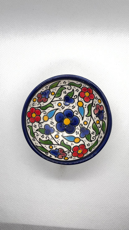 Ceramic bowls 9 cm traditional mix colored