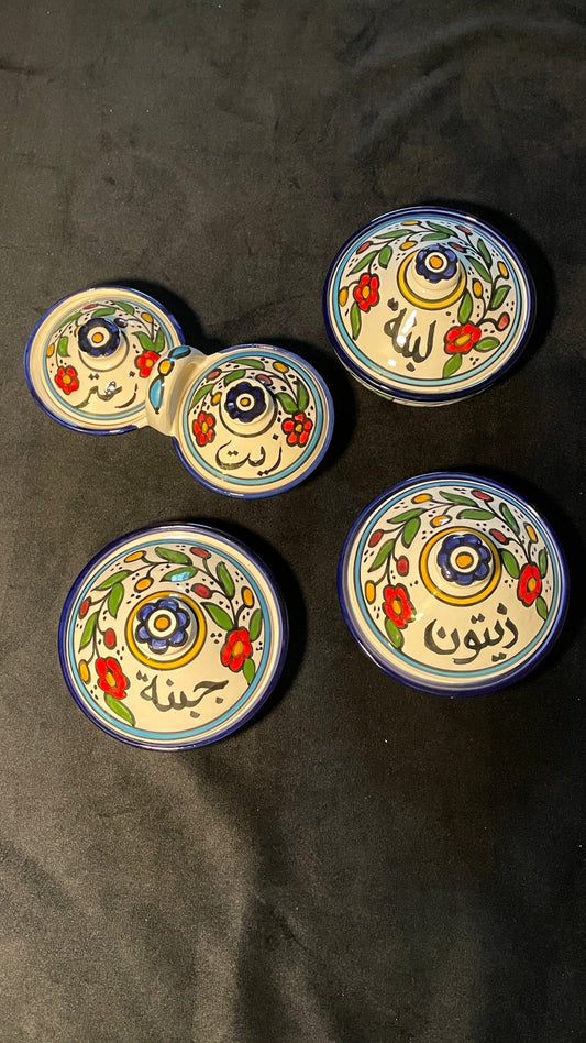 طقم إفطار (ملون) 4 قطع
