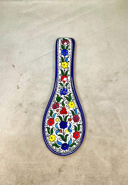 Serving plate in spoon shape colored