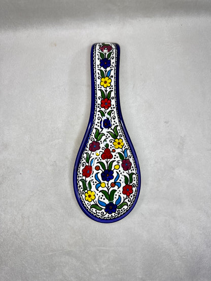 Serving plate in spoon shape colored